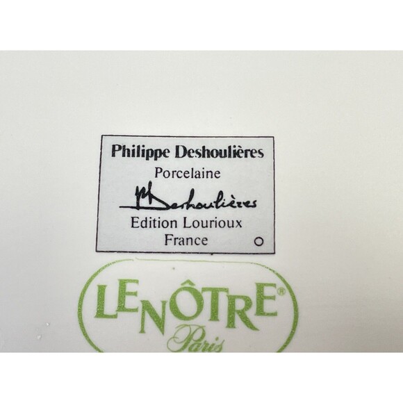 Philippe Deshoulieres Large Serving Platter Lourioux France Porcelain Garden Wow - Picture 7 of 11